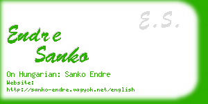endre sanko business card